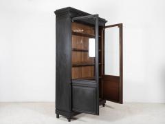 Large 19thC French Ebonized Oak Glazed Vitrine Bookcase - 2303272