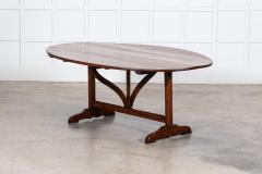 Large 19thC French Fruitwood Oval Vendange Dining Table - 3742322