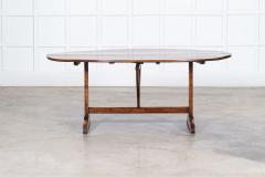 Large 19thC French Fruitwood Oval Vendange Dining Table - 3742326