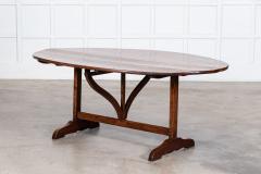 Large 19thC French Fruitwood Oval Vendange Dining Table - 3742328