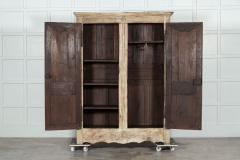 Large 19thC French Provincial Bleached Oak Armoire - 3297547