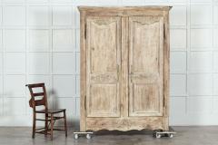 Large 19thC French Provincial Bleached Oak Armoire - 3297549