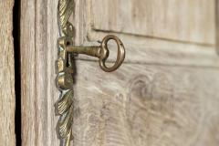 Large 19thC French Provincial Bleached Oak Armoire - 3297554