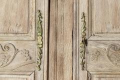 Large 19thC French Provincial Bleached Oak Armoire - 3297555