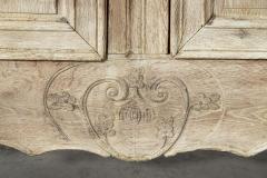 Large 19thC French Provincial Bleached Oak Armoire - 3297558