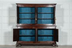 Large 19thC George III English Oak Fruitwood Housekeepers Cupboard - 3267834