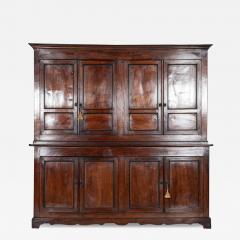 Large 19thC George III English Oak Fruitwood Housekeepers Cupboard - 3272037