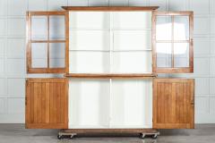 Large 19thC Glazed Oak Bookcase Dresser - 3061764