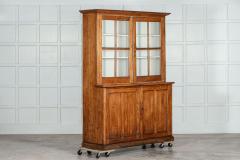 Large 19thC Glazed Oak Bookcase Dresser - 3061765