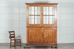 Large 19thC Glazed Oak Bookcase Dresser - 3061766