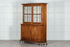 Large 19thC Glazed Oak Bookcase Dresser - 3061767