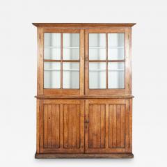 Large 19thC Glazed Oak Bookcase Dresser - 3064320