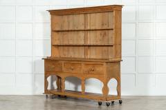 Large 19thC Irish Pine Potboard Dresser - 3391319