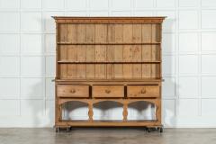Large 19thC Irish Pine Potboard Dresser - 3391325
