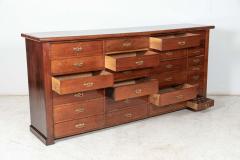 Large 19thC Mahogany Museum Bank of Drawers Cabinet - 2606107