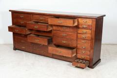 Large 19thC Mahogany Museum Bank of Drawers Cabinet - 2606111