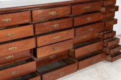 Large 19thC Mahogany Museum Bank of Drawers Cabinet - 2606115