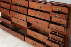 Large 19thC Mahogany Museum Bank of Drawers Cabinet - 2606116