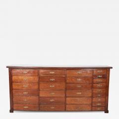 Large 19thC Mahogany Museum Bank of Drawers Cabinet - 2607938