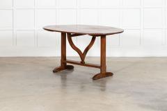 Large 19thC Oval French Fruitwood Vendange Wine Table - 4503224