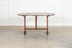 Large 19thC Oval French Fruitwood Vendange Wine Table - 4503235
