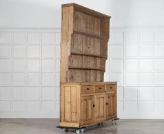 Large 19thC Pine Waterfall Dresser - 3923348