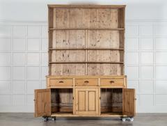 Large 19thC Pine Waterfall Dresser - 3923350