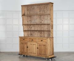 Large 19thC Pine Waterfall Dresser - 3923351