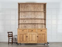 Large 19thC Pine Waterfall Dresser - 3923352