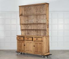 Large 19thC Pine Waterfall Dresser - 3923353