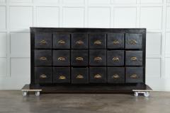 Large 19thC Welsh Ebonised Pine Haberdashery Drawers - 3334660