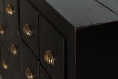 Large 19thC Welsh Ebonised Pine Haberdashery Drawers - 3334661