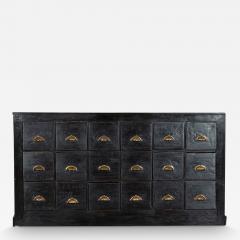 Large 19thC Welsh Ebonised Pine Haberdashery Drawers - 3341140