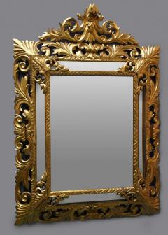 Large 19thc Italian giltwood cushion mirror - 4787717