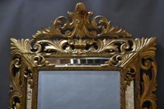 Large 19thc Italian giltwood cushion mirror - 4787844