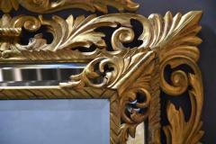 Large 19thc Italian giltwood cushion mirror - 4787845