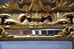Large 19thc Italian giltwood cushion mirror - 4787849