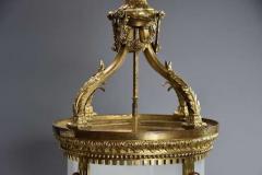 Large 19thc fine quality French gilt bronze circular hall lantern - 4806325