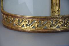 Large 19thc fine quality French gilt bronze circular hall lantern - 4806326