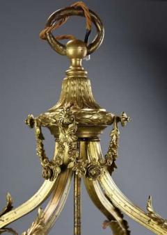 Large 19thc fine quality French gilt bronze circular hall lantern - 4806331
