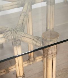Large 20th Century Bamboo Centre Table - 4093426