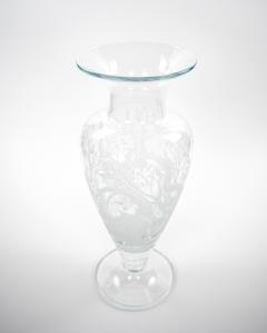 Large 20th Century Decorative Vase with Etched Antelopes by Erika Van Dewark - 4551627