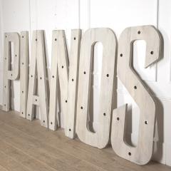 Large 20th Century French PIANOS Pine Letters - 4104448