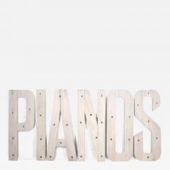 Large 20th Century French PIANOS Pine Letters - 4105672