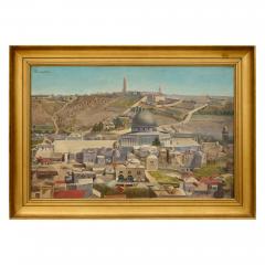 Large 20th century oil painting of Jerusalem - 4409157