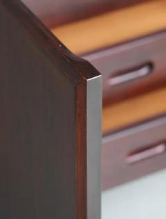 Large 4 door Credenza in Mahogany and Teak Italy 1960s - 3796775