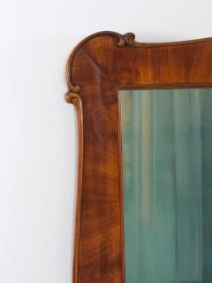 Large 59 Biedermeier Carved Scalloped Cherry Wood Wall Mirror Vienna 1850 - 4722495