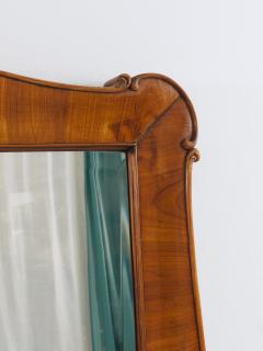 Large 59 Biedermeier Carved Scalloped Cherry Wood Wall Mirror Vienna 1850 - 4722496