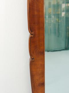 Large 59 Biedermeier Carved Scalloped Cherry Wood Wall Mirror Vienna 1850 - 4722511