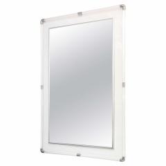 Large American Modern Lucite and Polished Chrome Mirror by Charles Hollis Jones - 4172161